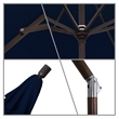 Pemberly Row Gwen 11' Bronze Patio Umbrella in Pacifica Navy Blue