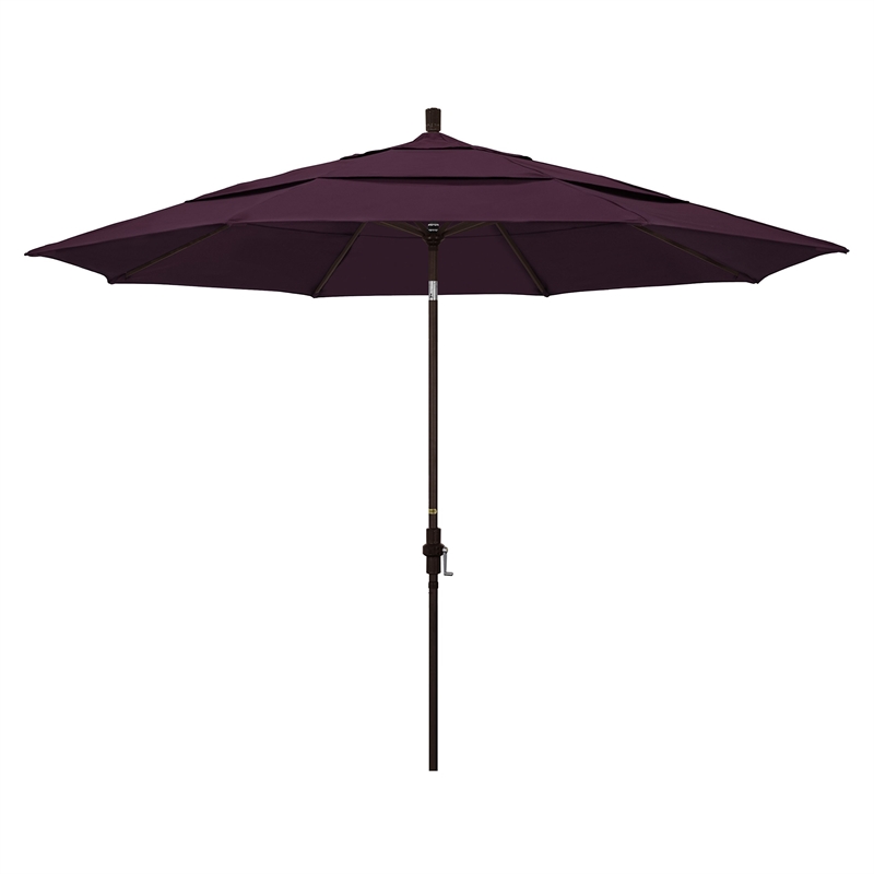 Pemberly Row 11' Bronze Patio Umbrella in Pacifica Purple