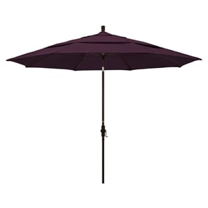 Pemberly Row 11' Bronze Patio Umbrella in Pacifica Purple