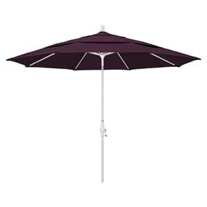 Pemberly Row 11' White Patio Umbrella in Pacifica Purple