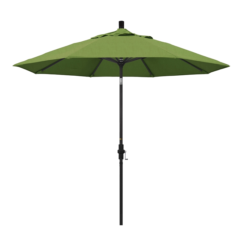 Pemberly Row 9' Black Patio Umbrella in Sun-brella 1A Spectrum Cilantro