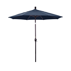 Pemberly Row 7.5' Bronze Patio Umbrella in Sun-brella 1A Spectrum Indigo