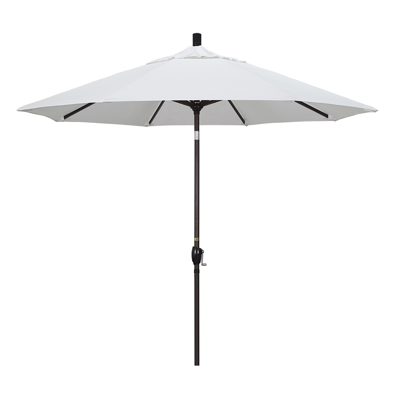 Pemberly Row 9' Bronze Patio Umbrella in Sun-brella 1A Natural