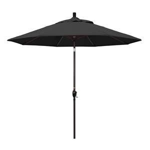 Pemberly Row 9' Bronze Patio Umbrella in Pacifica Beige