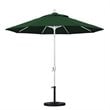 Pemberly Row 9' White Patio Umbrella in Pacifica Hunter Green