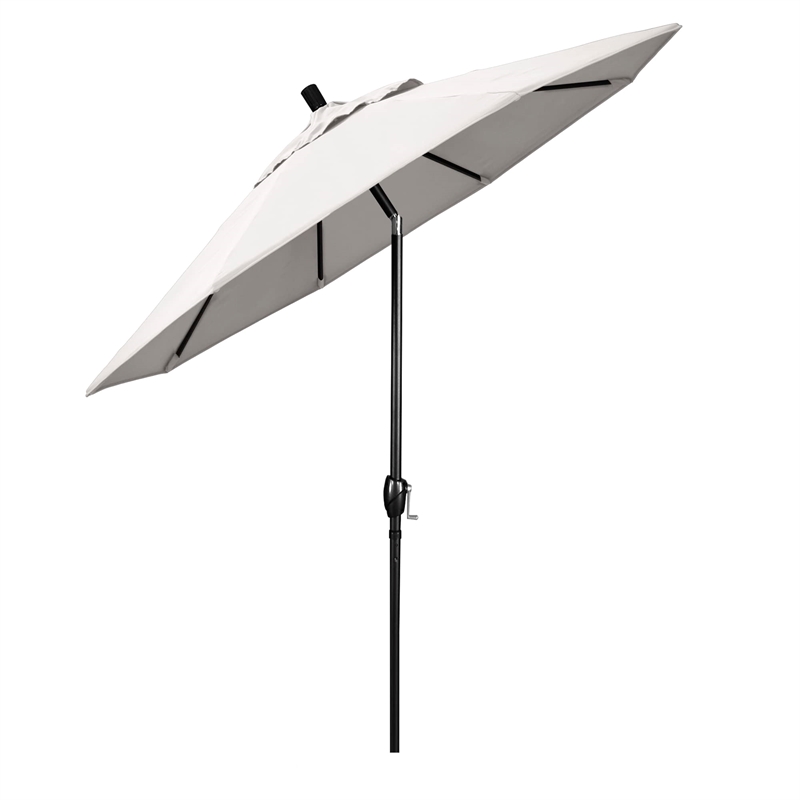 Pemberly Row 9' Black Patio Umbrella in Sun-brella 1A Natural