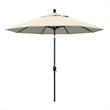 Pemberly Row 9' Black Patio Umbrella in Olefin Antique Beige