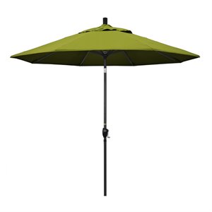 Pemberly Row 9' Black Patio Umbrella in Olefin Kiwi