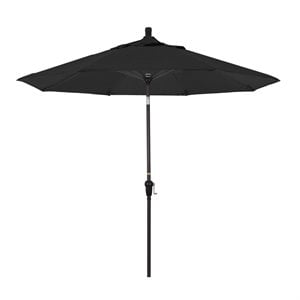 Pemberly Row 9' Bronze Patio Umbrella in Olefin Black