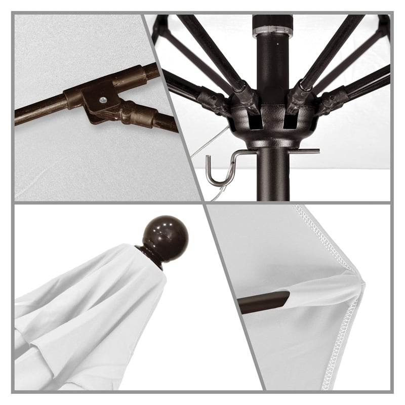 Pemberly Row 6' Bronze Market Umbrella in Sun-brella 1A Natural