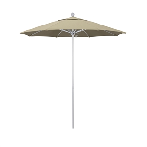Pemberly Row 7.5' Silver Market Umbrella in Sun-brella 1A Beige