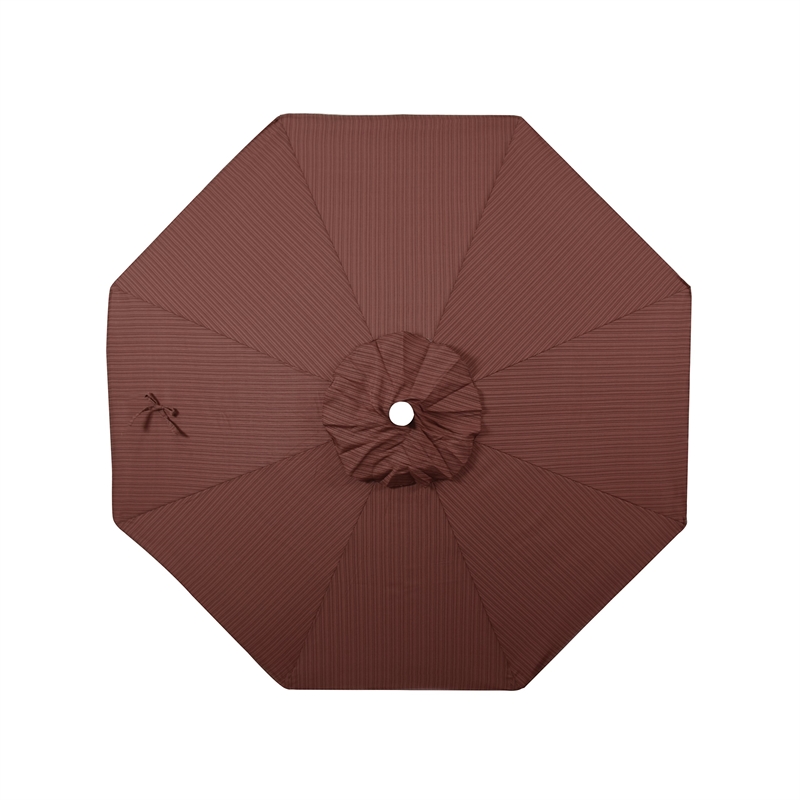 Pemberly Row 9' White Market Umbrella in Olefin Adobe