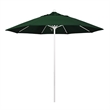 Pemberly Row 9' White Market Umbrella in Pacifica Green
