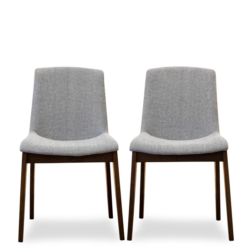 Pemberley Row Fabric Light Gray Dining Chair Square Comfortable 33.5