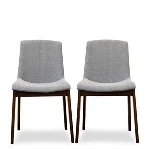 Pemberley Row Fabric Light Gray Dining Chair Square Comfortable 33.5&quotH Unassembled