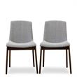 Pemberley Row Fabric Light Gray Dining Chair Square Comfortable 33.5