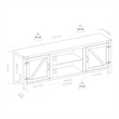 Pemberly Row Modern Wood Barn Door TV Stand for TVs up to 70