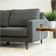 Pemberly Row Mid-Century Modern Sectional Sofa in Gray (Right Chaise)