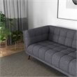 Pemberly Row Mid-Century Modern Tufted Back fabric Sofa in Grey