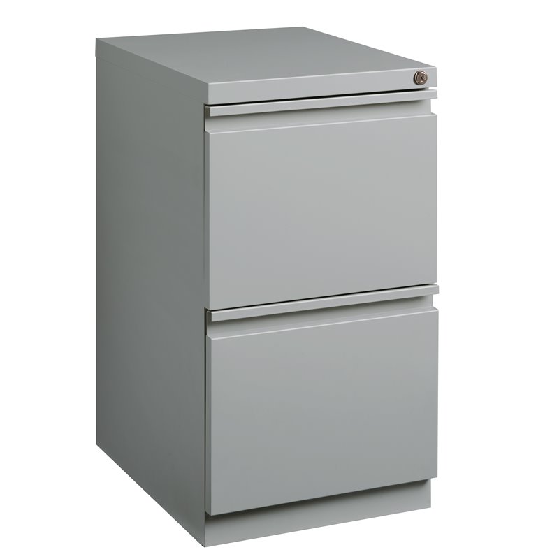 Pemberley Row Metal Silver Filing Cabinet Rectangular Lockable 27.75