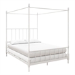 Pemberley Row Metal White Full Size Canopy Bed Rectangular Assembled