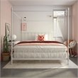 Pemberley Row Metal White Canopy Bed Rectangular 85