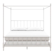 Pemberley Row Metal White Canopy Bed Rectangular 85