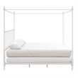 Pemberley Row Metal White Canopy Bed Rectangular 85
