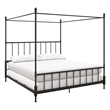 Pemberley Row Metal Black Canopy Bed Rectangular 85