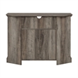Pemberly Row Farmhouse Wood Corner TV Stand for TVs up to 48