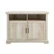 Pemberly Row Farmhouse Wood Corner TV Console for TVs up to 50