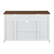 Pemberly Row Farmhouse Wood Barn Door TV Console for TVs up to 52