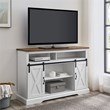 Pemberly Row Farmhouse Wood Barn Door TV Console for TVs up to 52