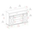 Pemberly Row Farmhouse Wood Barn Door TV Console for TVs up to 52