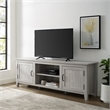 Pemberley Row Wood Stone Gray TV Stand Rectangular Farmhouse Style 70