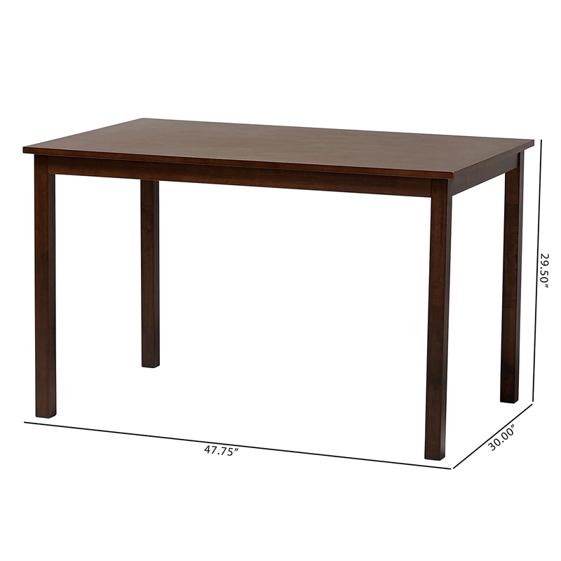 Pemberley Row Wood Dark Brown Dining Table Rectangular 47.75