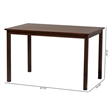 Pemberley Row Wood Dark Brown Dining Table Rectangular 47.75