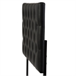 Pemberly Row Faux Leather Tufted Full Panel Headboard in Black