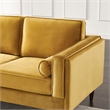 Pemberly Row Mid Century Modern Hudson Yellow Gold Velvet Sofa 88
