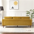 Pemberly Row Mid Century Modern Hudson Yellow Gold Velvet Sofa 88