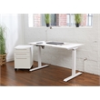 Pemberly Row Electric Height Adjustable Standing Desk in White