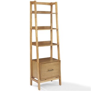 Pemberley Row MDF Solid Hardwood Acorn Ladder Style Bookshelf Rectangular Easy to Assemble 70.25&quot