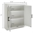 Pemberly Row Modern Wood Medicine Cabinet with Shelves in Vintage White