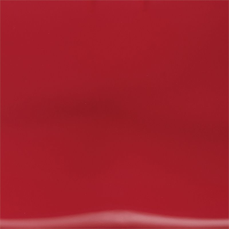 Pemberly Row Steel Metal Outdoor Chair in Bright Red Gloss (Set of 2)