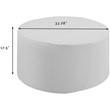 Pemberly Row Round Vinyl Polyester Fabric Patio Coffee Table Cover in Gray