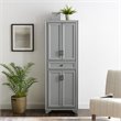 Pemberly Row 4-Door Traditional Wood Pantry in Distressed Gray
