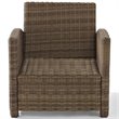 Pemberly Row Wicker Patio Chair in Brown and Navy