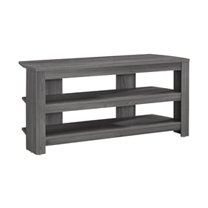 Pemberley Row Wood Gray TV Console Rectangular 42&quot Unassembled
