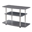 Pemberly Row Contemporary 3-Tier Wood TV Stand for TVs up to 32