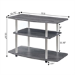 Pemberly Row Contemporary 3-Tier Wood TV Stand for TVs up to 32